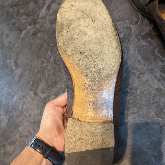 Men's retro early 2000's brown Gucci loafers - Picture 7 of 7